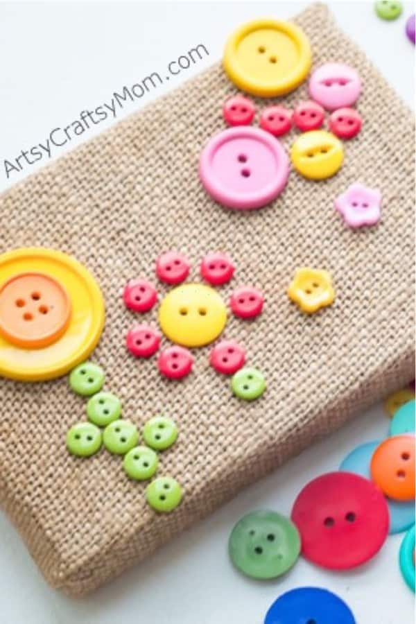 art project for kids with buttons