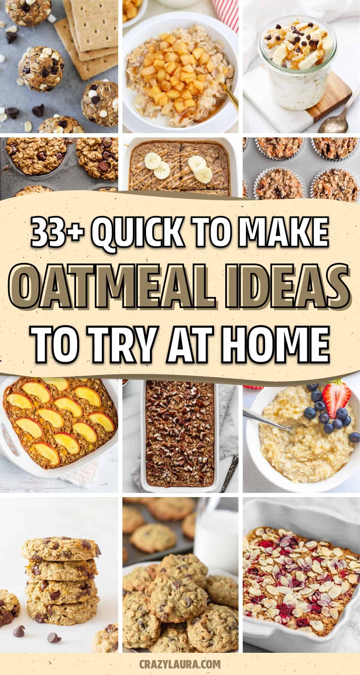 list of home recipes for oatmeal