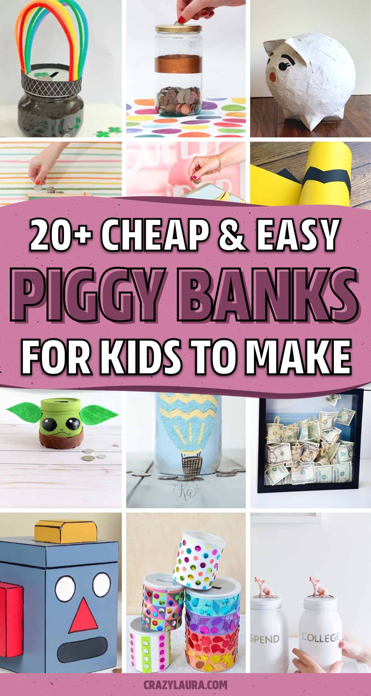 coin savings holder craft for kids