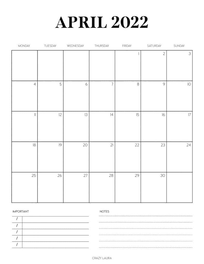 Free Vertical Calendar Printable For 2023 - UPDATED