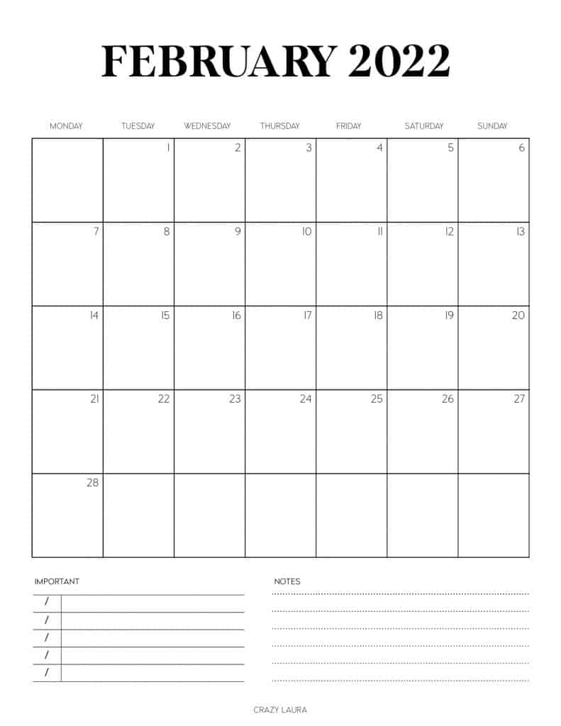 Free Vertical Calendar Printable For 2023 - UPDATED