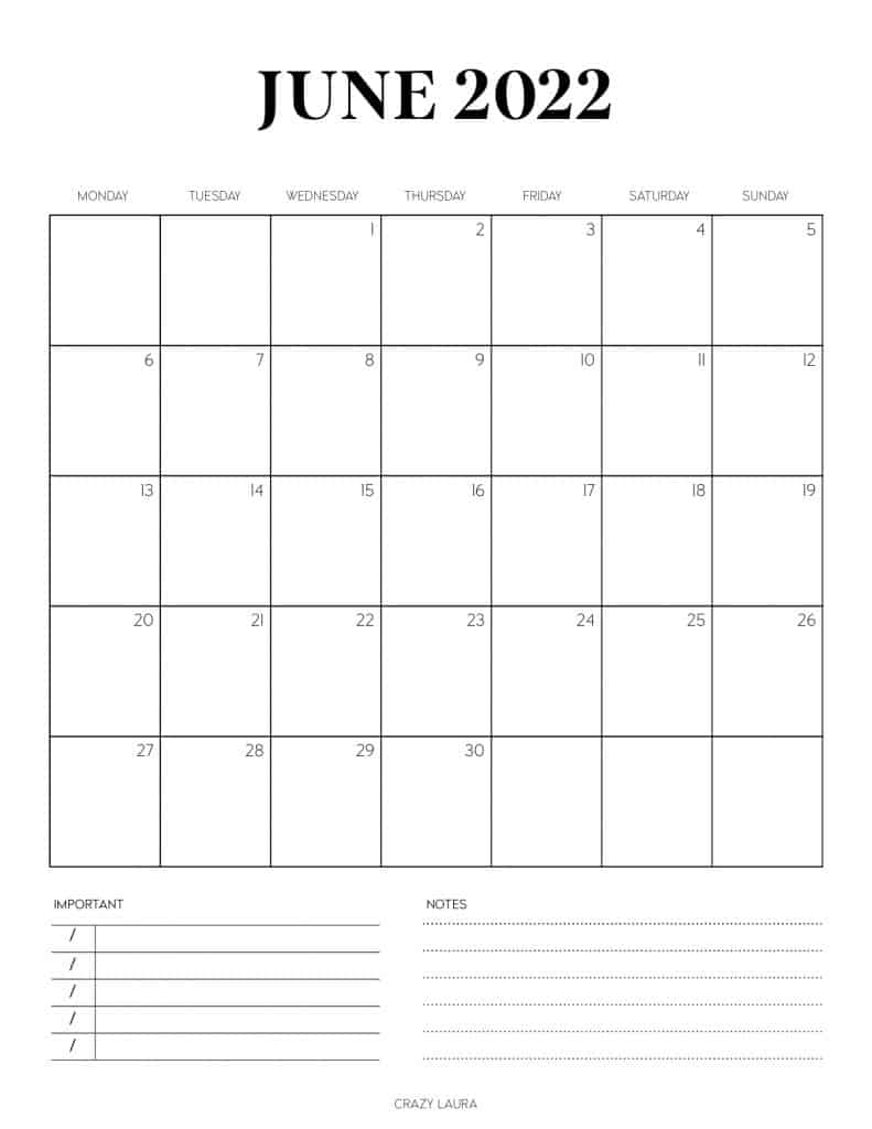 Free Vertical Calendar Printable For 2023 - UPDATED