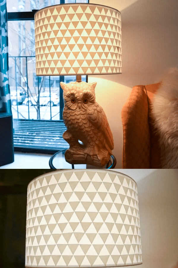 Triangle Pattern on Lamp
