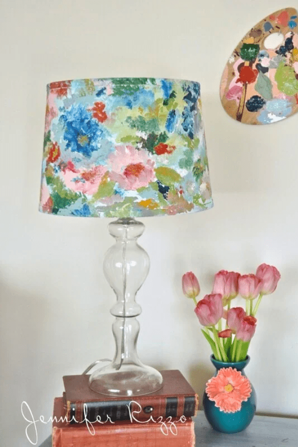 Artist’s Palette-Inspired Floral Lampshade