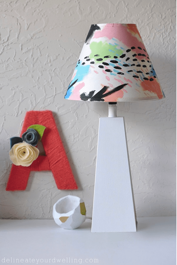 Abstract Painted Lamp