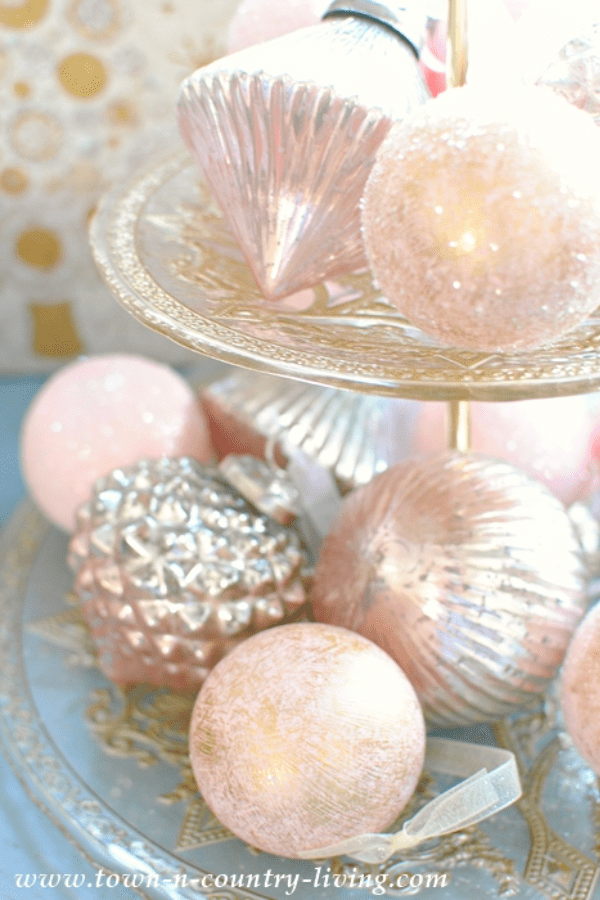Pink Champagne Ornaments