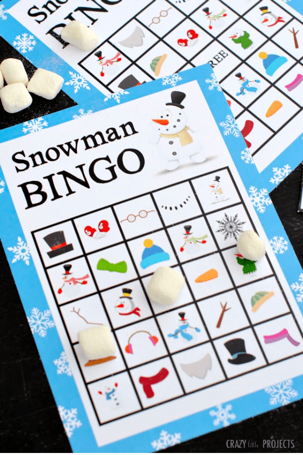 Snowman Bingo Game