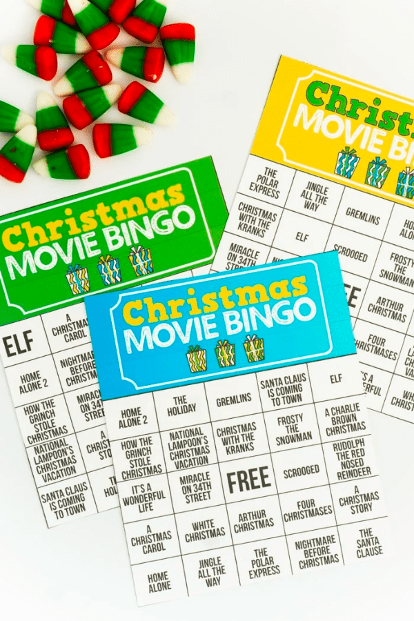 Holiday Movie Bingo