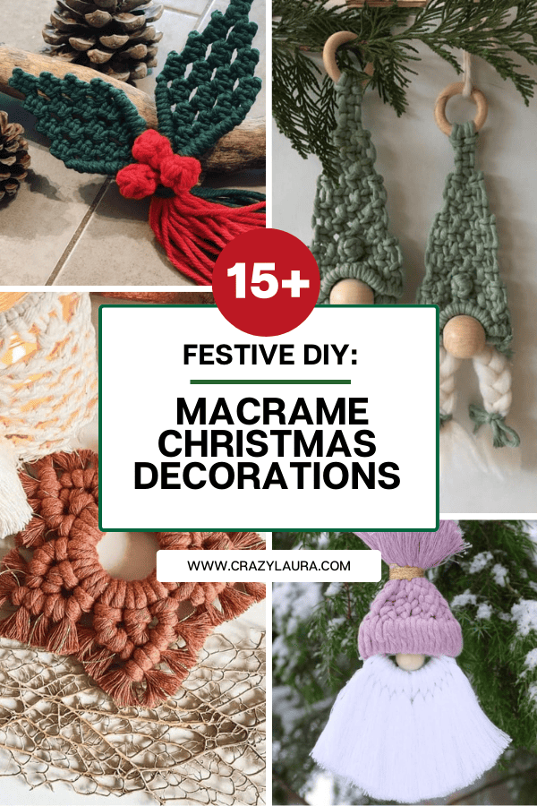 15+ Easy DIY Macrame Christmas Decorations