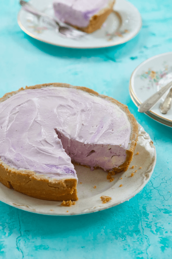 Creamiest No-Bake Ube Cheesecake