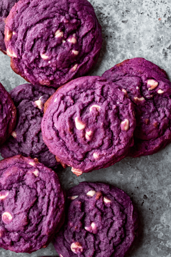 Brown Butter White Chocolate Ube Cookies