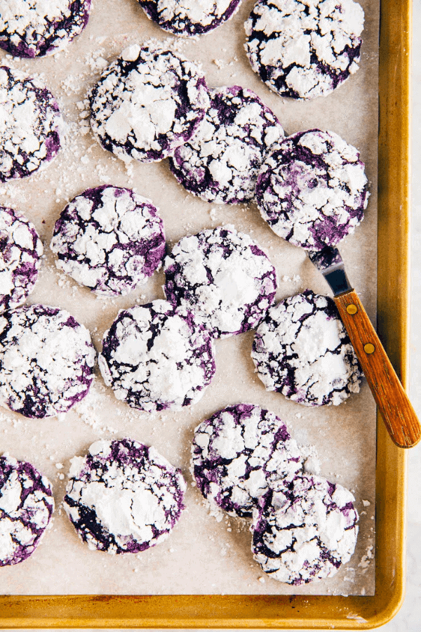 Ube Crinkle Cookies