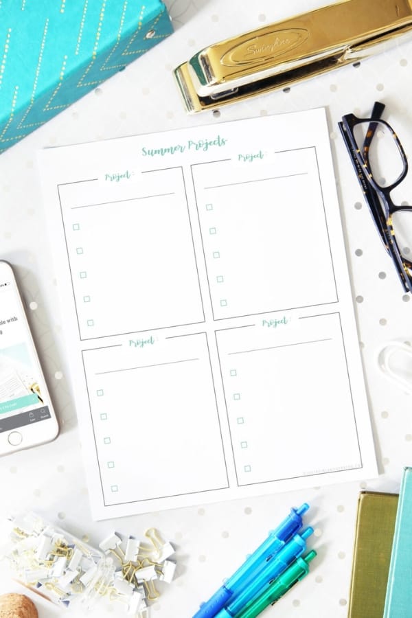 PROJECT PLANNING PRINTABLE