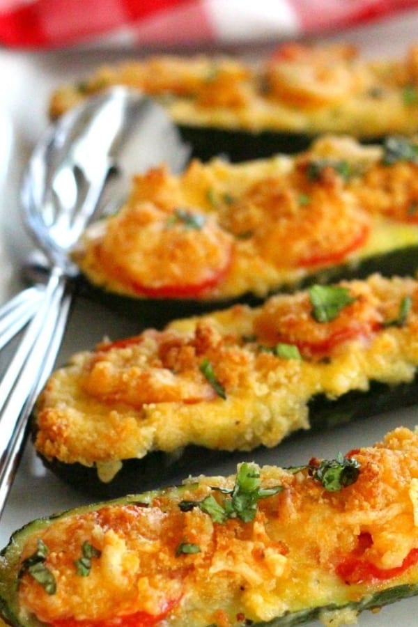 BAKED ZUCCHINI WITH TOMATOES AND GOUDA CHEESE