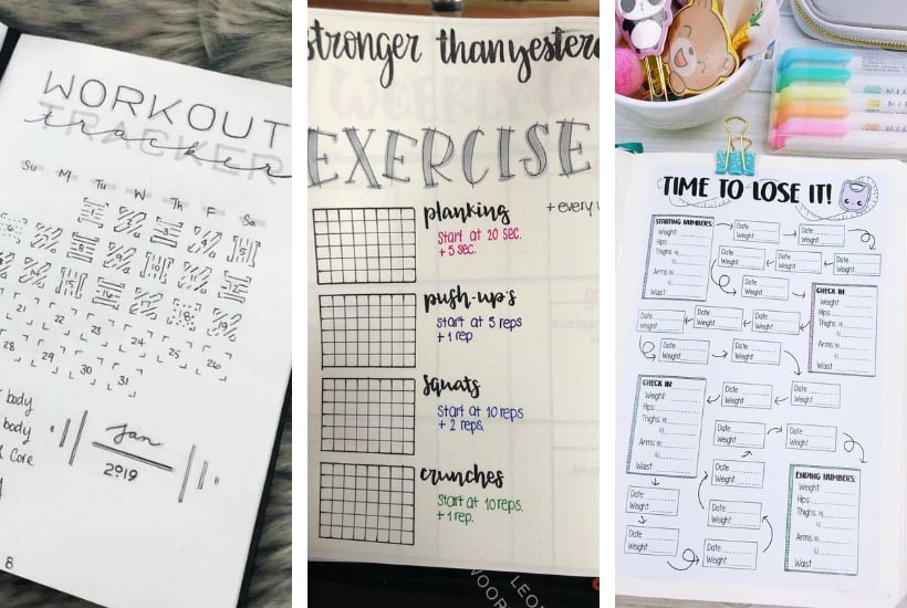 15+ Inspiring Bullet Journal Fitness Spread Ideas For 2024