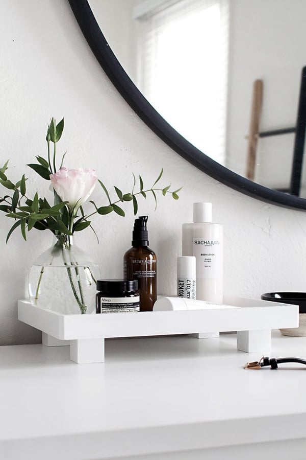 DIY FOOTED VANITY TRAY