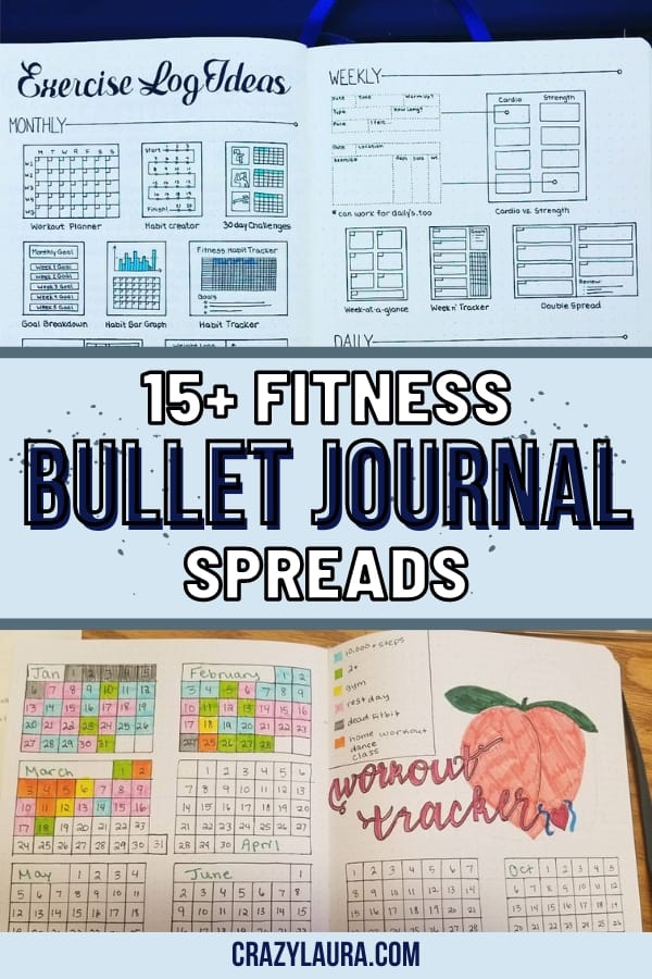 List of Inspiring Bullet Journal Fitness Spread Ideas