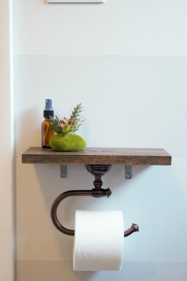 TOILET PAPER HOLDER WITH SHELF