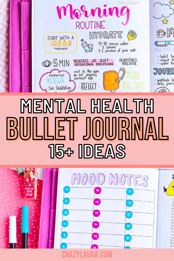 15+ Mental Health Bullet Journal Ideas - Crazy Laura