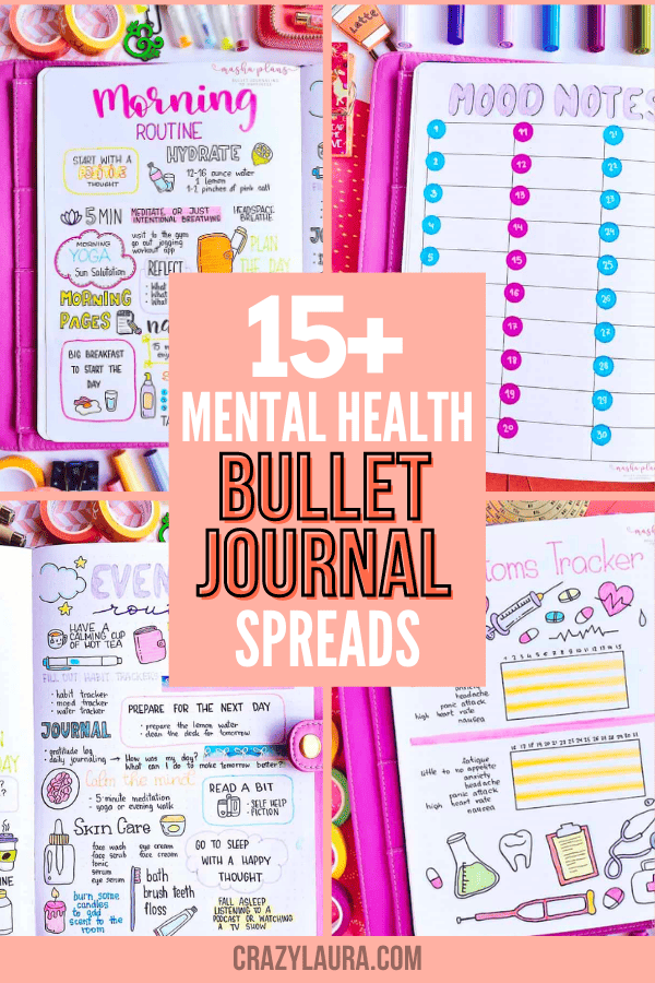 15+ Mental Health Bullet Journal Ideas - Crazy Laura