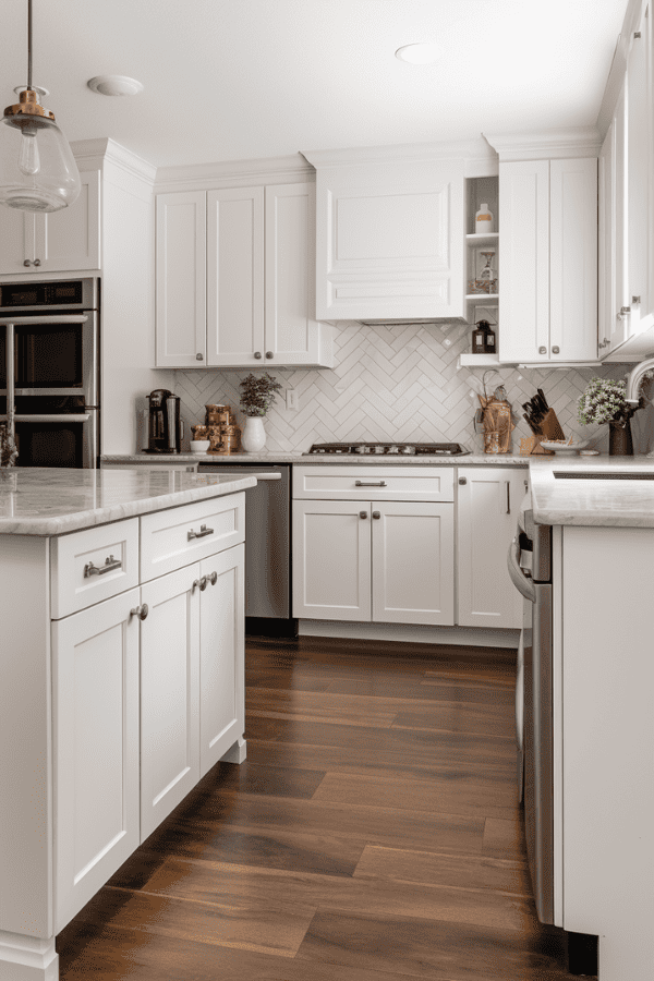 Classic White Painted Kitchen Cabinets