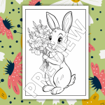 5 Free Printable Easter Bunny Coloring Pages