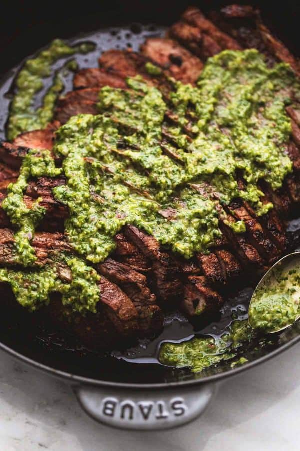 GRILLED STEAK WITH CHIMICHURRI SAUCE