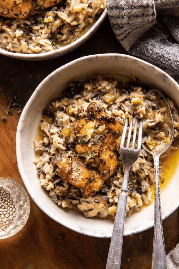 Garlic Herb Chicken and Wild Rice