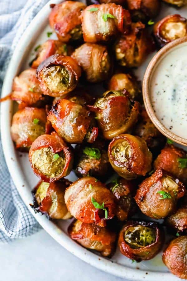 BACON-WRAPPED BRUSSELS SPROUTS