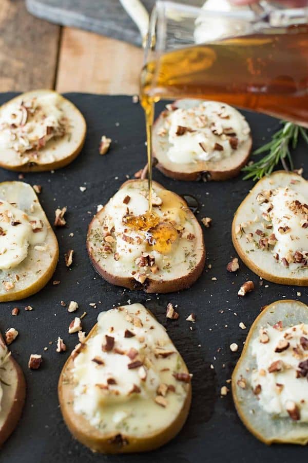 BAKED PEAR WITH GOAT CHEESE