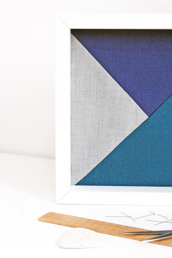 GEOMETRIC FABRIC PANEL WALL ART