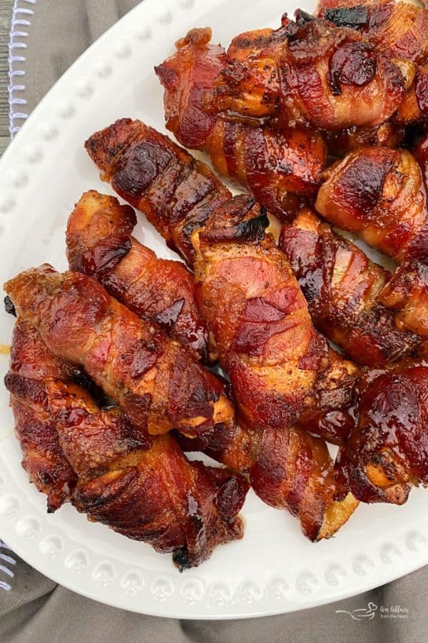 SWEET AND SPICY BACON-WRAPPED CHICKEN