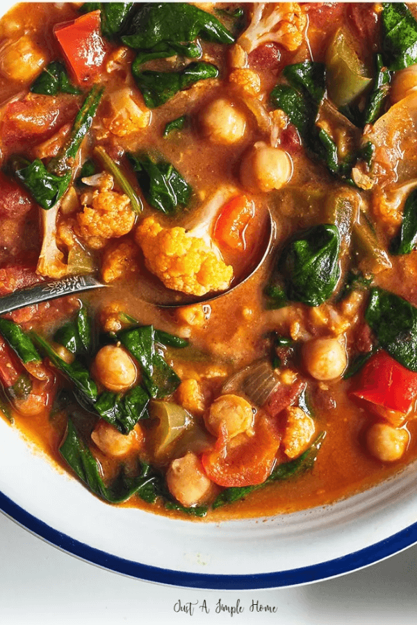 Stew with Chickpeas and Spinach
