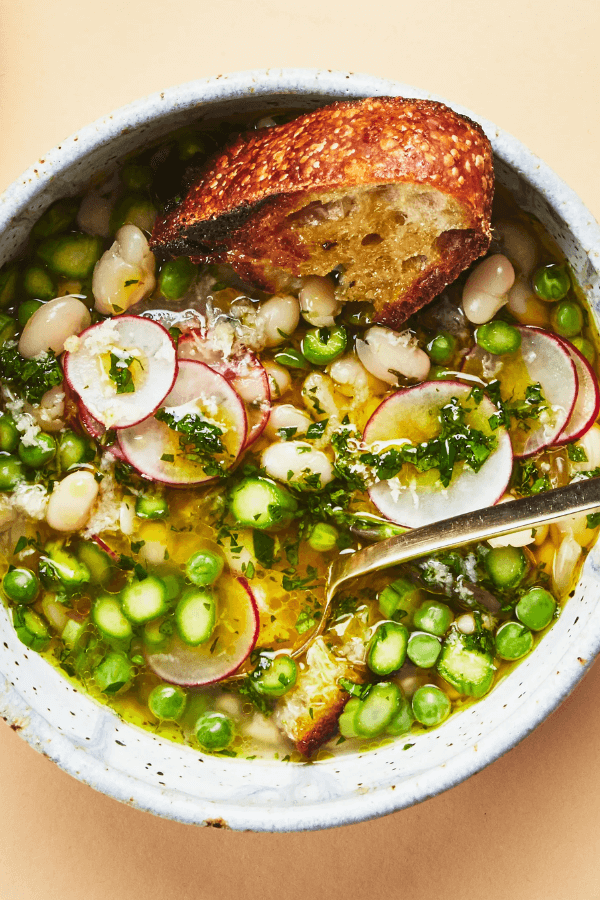 White Bean and Spring Vegetable Stew