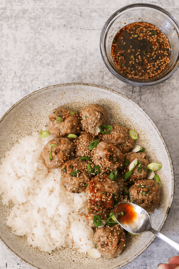 Easy Asian Pork Meatballs (No Breadcrumbs)