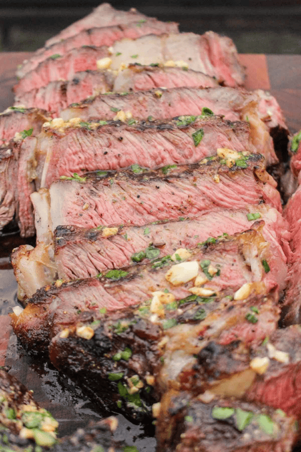 Grilled Ribeye with Cowboy Butter