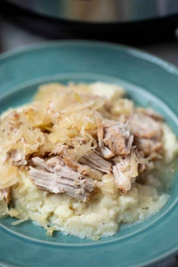 INSTANT POT PORK AND SAUERKRAUT