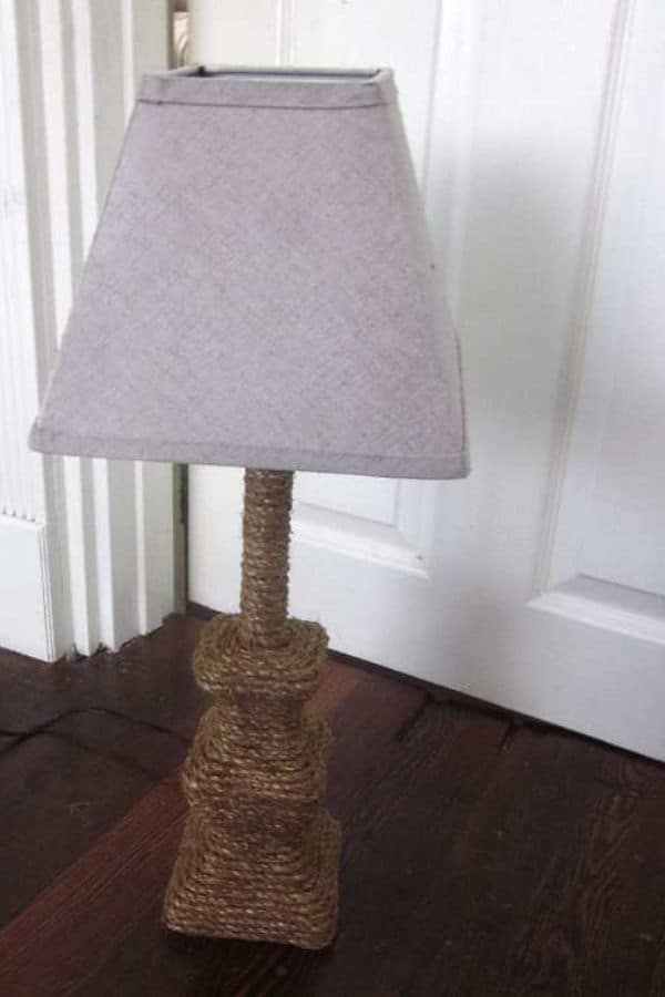 RUSTIC ROPE-WRAPPED LAMP