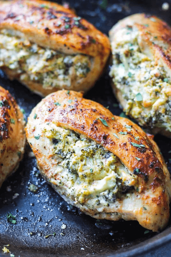 Broccoli and Cheese Stuffed Chicken Breasts