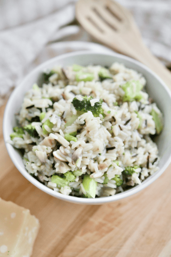 Broccoli and Mushroom Risotto