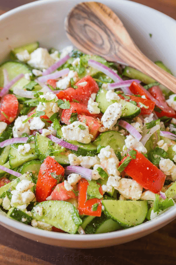 Cucumber and Feta Cheese Salad