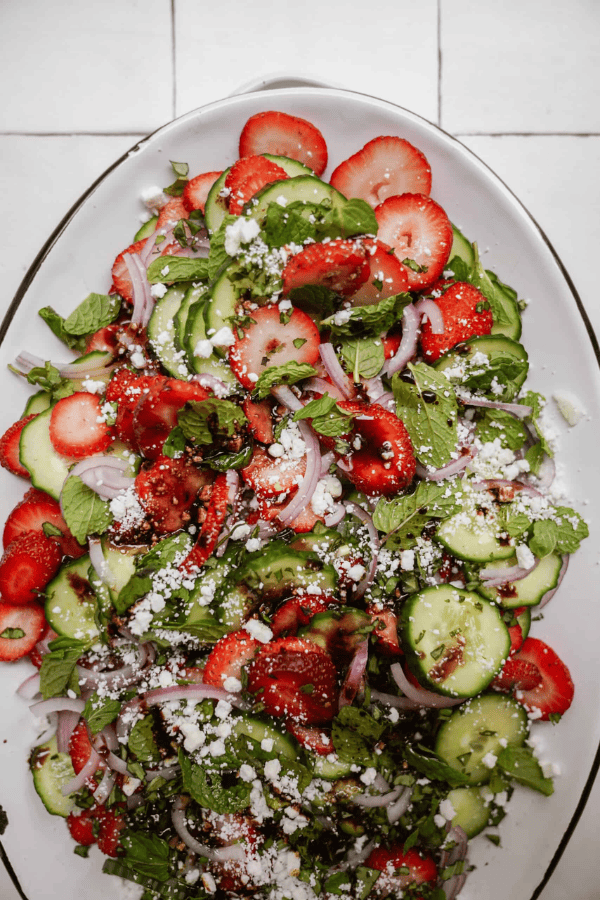 Cucumber and Strawberry Salad