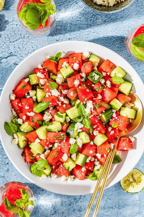 Cucumber and Watermelon Salad