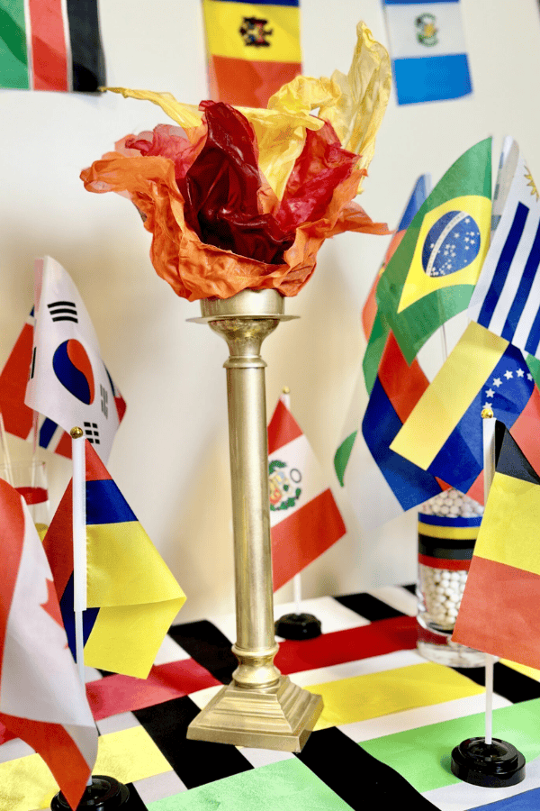 Faux Fire Olympic Torch