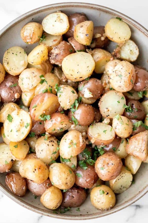 ROASTED GARLIC-PARMESAN BABY POTATOES