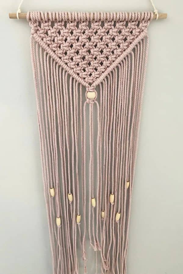 BEADED MACRAME WALL HANGING