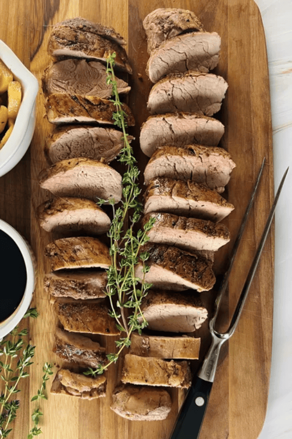 Balsamic Glazed Pork Tenderloin with Roasted Apples