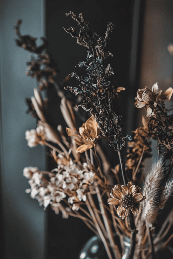 Dried flower arrangements