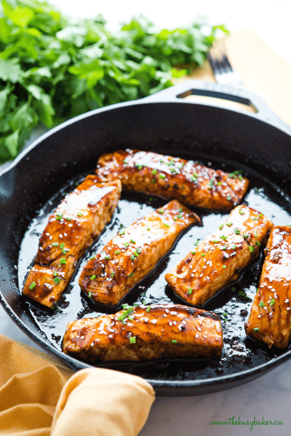 Easy One Pan Maple Glazed Salmon