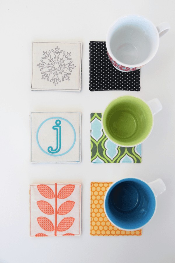 Embroidered Fabric Coasters